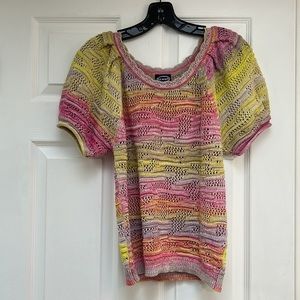 Scoop Knitted Ombre Spring Sweater=Size S (4-6)